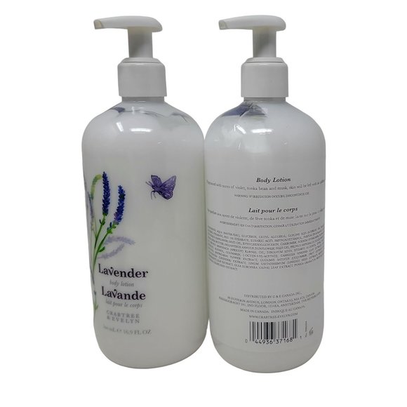Crabtree and Evelyn Lavender Lotion, 16.9oz  (Set of 2)